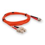 Picture of 4m ST to SC Orange OM1 Duplex OFNR (Riser-Rated) MMF Fiber Patch Cable