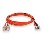 Picture of 4m ST to SC Orange OM1 Duplex OFNR (Riser-Rated) MMF Fiber Patch Cable