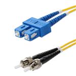 Picture of 50m ST to SC Yellow OS2 Duplex OFNR (Riser-Rated) SMF Fiber Patch Cable