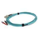 Picture of 5m ST to SC Aqua OM3 Duplex OFNR (Riser-Rated) Fiber Patch Cable