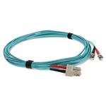 Picture of 5m ST to SC Aqua OM3 Duplex OFNR (Riser-Rated) Fiber Patch Cable