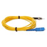 Picture of 6m ST to SC Yellow OS2 Simplex OFNR (Riser-Rated) SMF Fiber Patch Cable