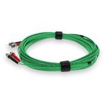Picture of 0.5m ST to ST Green OM4 Duplex OFNR (Riser-Rated) Fiber Patch Cable