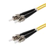 Picture of 100m ST to ST Yellow OS2 Duplex OFNP (Plenum-Rated) SMF Fiber Patch Cable