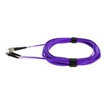 Picture of 10m ST to ST Purple OS2 Duplex OFNR (Riser-Rated) SMF Fiber Patch Cable