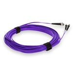 Picture of 10m ST to ST Purple OS2 Duplex OFNR (Riser-Rated) SMF Fiber Patch Cable