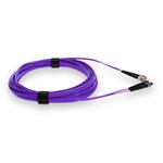 Picture of 10m ST to ST Purple OS2 Duplex OFNR (Riser-Rated) SMF Fiber Patch Cable