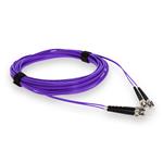 Picture of 10m ST to ST Purple OS2 Duplex OFNR (Riser-Rated) SMF Fiber Patch Cable
