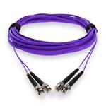 Picture of 10m ST to ST Purple OS2 Duplex OFNR (Riser-Rated) SMF Fiber Patch Cable
