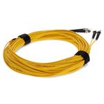Picture of 12m ST to ST Yellow OS2 Duplex OFNR (Riser-Rated) TAA SMF Fiber Patch Cable