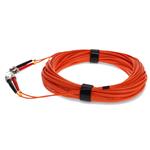 Picture of 15m ST to ST Orange OM1 Duplex OFNR (Riser-Rated) MMF Fiber Patch Cable