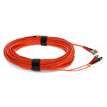 Picture of 15m ST to ST Orange OM1 Duplex OFNR (Riser-Rated) MMF Fiber Patch Cable