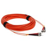 Picture of 15m ST to ST Orange OM1 Duplex OFNR (Riser-Rated) MMF Fiber Patch Cable