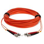 Picture of 15m ST to ST Orange OM1 Duplex OFNR (Riser-Rated) MMF Fiber Patch Cable