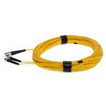 Picture of 15m ST to ST Yellow OS2 Duplex OFNR (Riser-Rated) TAA SMF Fiber Patch Cable