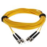 Picture of 15m ST to ST Yellow OS2 Duplex OFNR (Riser-Rated) TAA SMF Fiber Patch Cable