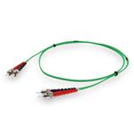 Picture of 1m ST to ST Green OM1 Duplex OFNR (Riser-Rated) MMF Fiber Patch Cable