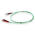 Picture of 1m ST to ST Green OM1 Duplex OFNR (Riser-Rated) MMF Fiber Patch Cable