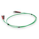 Picture of 1m ST to ST Green OM1 Duplex OFNR (Riser-Rated) MMF Fiber Patch Cable