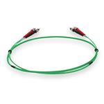 Picture of 1m ST to ST Green OM1 Duplex OFNR (Riser-Rated) MMF Fiber Patch Cable