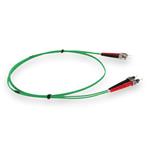 Picture of 1m ST to ST Green OM1 Duplex OFNR (Riser-Rated) MMF Fiber Patch Cable
