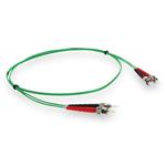 Picture of 1m ST to ST Green OM1 Duplex OFNR (Riser-Rated) MMF Fiber Patch Cable