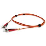 Picture of 1m ST to ST Orange OM1 Duplex OFNP (Plenum-Rated) MMF Fiber Patch Cable with 2mm Per Strand OD