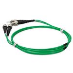 Picture of 1m ST to ST Green OS2 Duplex OFNR (Riser-Rated) SMF Fiber Patch Cable