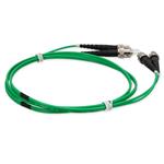 Picture of 1m ST to ST Green OS2 Duplex OFNR (Riser-Rated) SMF Fiber Patch Cable