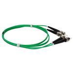 Picture of 1m ST to ST Green OS2 Duplex OFNR (Riser-Rated) SMF Fiber Patch Cable
