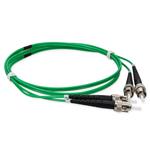 Picture of 1m ST to ST Green OS2 Duplex OFNR (Riser-Rated) SMF Fiber Patch Cable