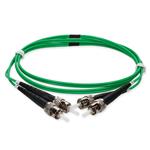 Picture of 1m ST to ST Green OS2 Duplex OFNR (Riser-Rated) SMF Fiber Patch Cable