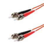 Picture of 250ft ST to ST Orange OM1 Duplex OFNR (Riser-Rated) MMF Fiber Patch Cable