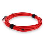 Picture of 2m ST to ST Red OM3 Duplex OFNR (Riser-Rated) Fiber Patch Cable