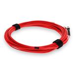 Picture of 2m ST to ST Red OM3 Duplex OFNR (Riser-Rated) Fiber Patch Cable