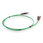 Picture of 2m ST to ST Green OM1 Duplex OFNR (Riser-Rated) MMF Fiber Patch Cable