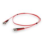 Picture of 2m ST to ST Red OM1 Duplex OFNR (Riser-Rated) MMF Fiber Patch Cable