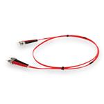 Picture of 2m ST to ST Red OM1 Duplex OFNR (Riser-Rated) MMF Fiber Patch Cable
