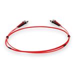 Picture of 2m ST to ST Red OM1 Duplex OFNR (Riser-Rated) MMF Fiber Patch Cable
