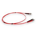 Picture of 2m ST to ST Red OM1 Duplex OFNR (Riser-Rated) MMF Fiber Patch Cable