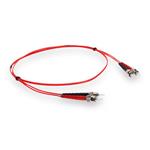 Picture of 2m ST to ST Red OM1 Duplex OFNR (Riser-Rated) MMF Fiber Patch Cable