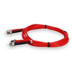 Picture of 3m ST to ST Red OM2 Duplex OFNR (Riser-Rated) Fiber Patch Cable