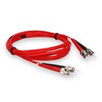 Picture of 3m ST to ST Red OM2 Duplex OFNR (Riser-Rated) Fiber Patch Cable