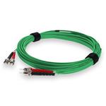 Picture of 3m ST to ST Green OM4 Duplex OFNR (Riser-Rated) Fiber Patch Cable