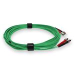 Picture of 3m ST to ST Green OM4 Duplex OFNR (Riser-Rated) Fiber Patch Cable