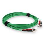 Picture of 3m ST to ST Green OM4 Duplex OFNR (Riser-Rated) Fiber Patch Cable