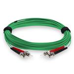 Picture of 3m ST to ST Green OM4 Duplex OFNR (Riser-Rated) Fiber Patch Cable
