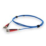 Picture of 3m ST to ST Blue OM1 Duplex OFNP (Plenum-Rated) MMF Fiber Patch Cable