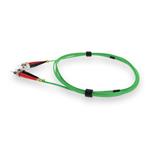 Picture of 3m ST to ST Green OM1 Duplex OFNP (Plenum-Rated) MMF Fiber Patch Cable