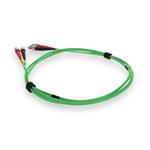 Picture of 3m ST to ST Green OM1 Duplex OFNP (Plenum-Rated) MMF Fiber Patch Cable